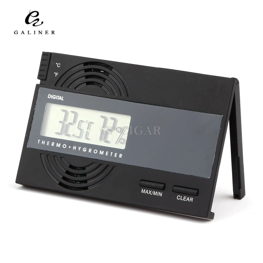 

GALINER Cigar Accessories Hygrometer Humidor Humidity Metal Foldable Delicate Digital Hygrometer Cigar Tools