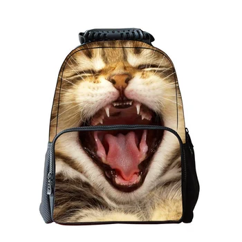 

new fashion 3D Animal printing backpacks Casual felt cloth printing children backpack large capacity school backpack for student