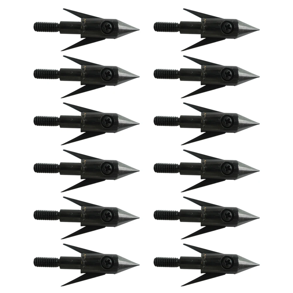 12Pcs Hunting Fishing Broadheads 115Gr Points Bow Fishing Arrowhead
