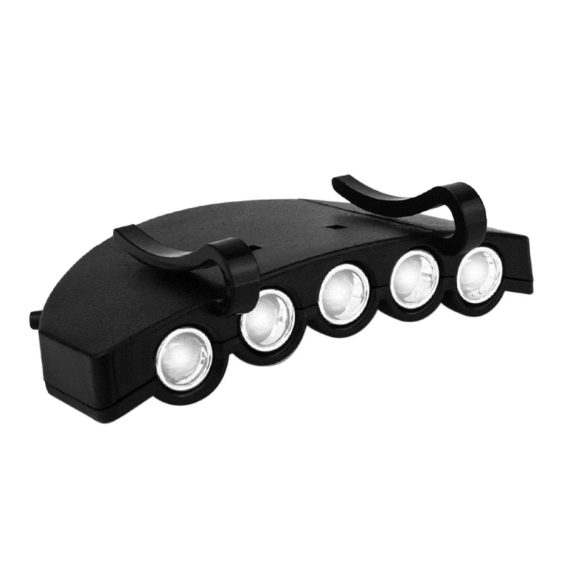 

Outdoor riding super bright 5 LED cap lamp headlight flashlight head cap lamp fishing headlamp clip cap lamp night fishing light