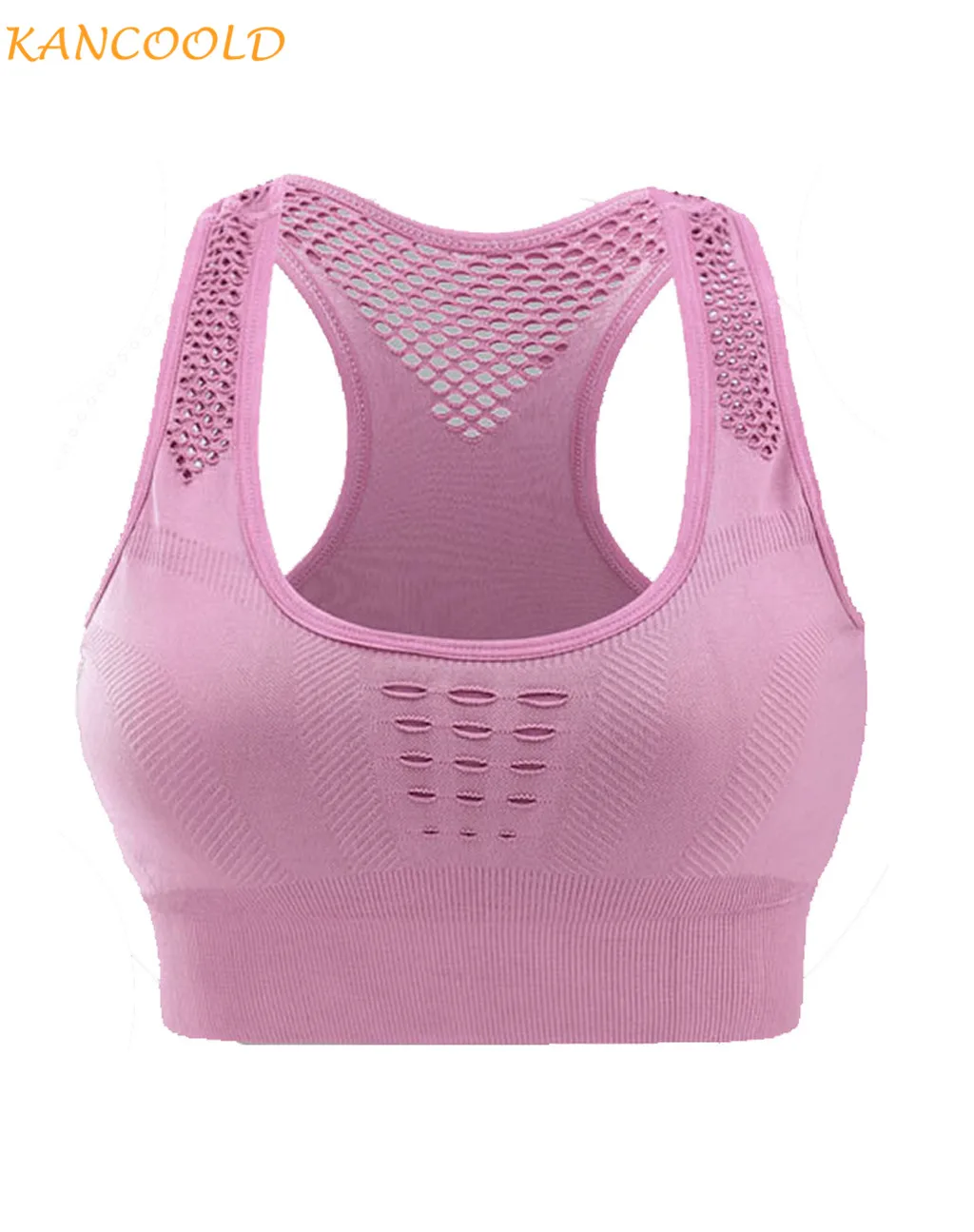 

KANCOOLD Top Sports Female Yoga T-shirt Crop Top Women Running Training Clothes For Ladies Solid Anti Vibration Sportswear 2019