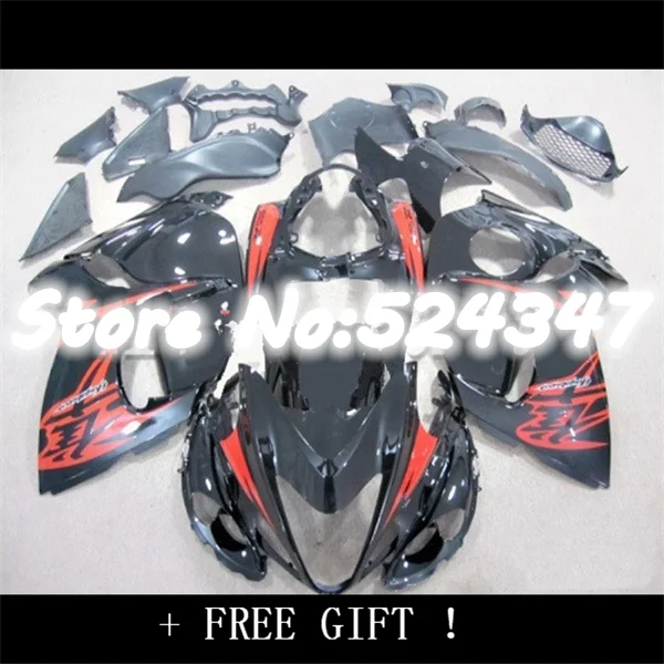 

100%Fit black red Fairings For A Hayabsa GSXR1300 08 09 GSX-R1300 GSXR 1300 2008 2009 Fairing kits