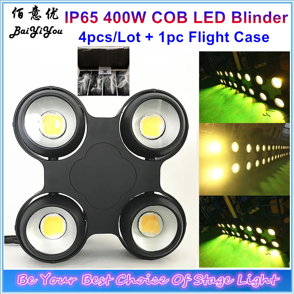 

IP65 4 Eyes LED Audience Blinder 4X100W Led Individually Controlled DMX Outdoor LED COB Blinder Stage Lighting Flight Case
