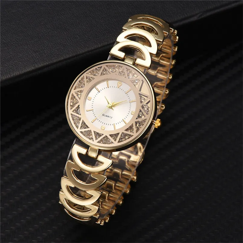 Роскошные женские часы из стальной сетки кварцевые zegarek damski montre femme высокое
