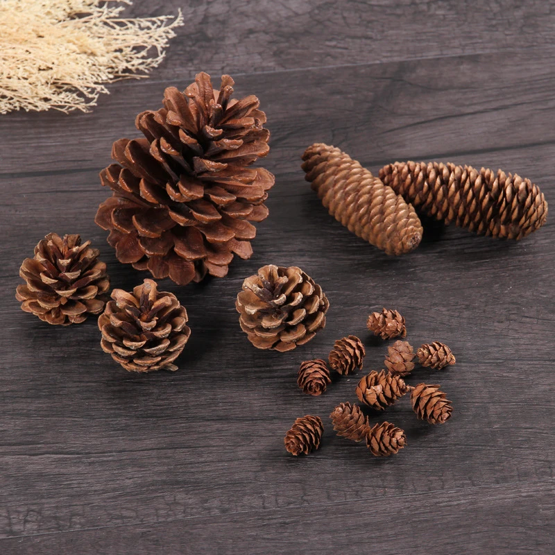 Рождественские натуральные сосновые конусы декор для Pinecone украшение