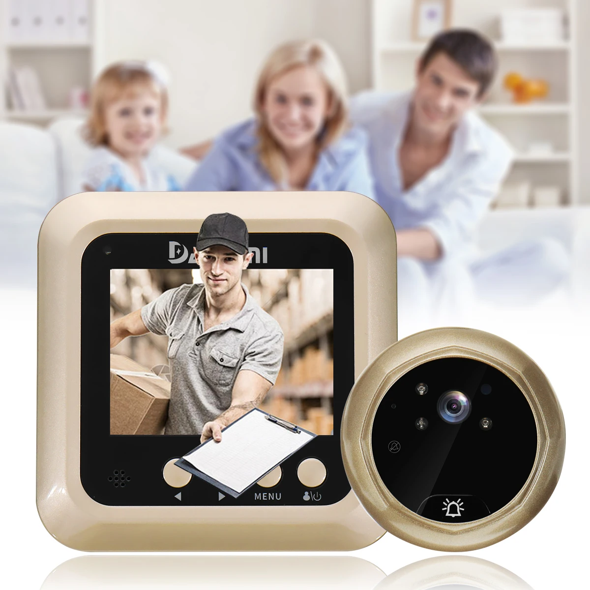 Видео Камера PIR ночного видения беспроводной домофон безопасности дверной звонок домашний HD экран сообщение оставляющее автоматическое широкое