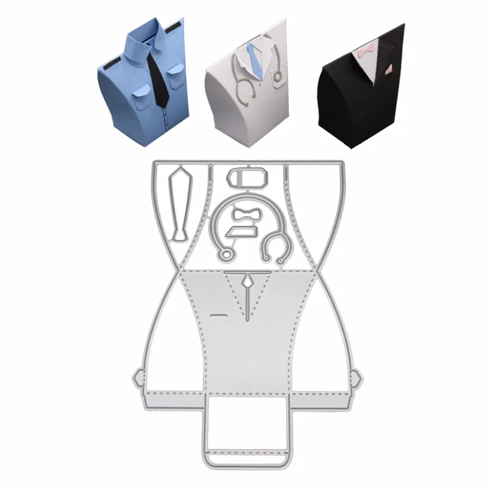 

3D Suit Metal Cutting Dies Stencil DIY Scrapbooking Album Stamp Paper Card Embossing Craft Decor