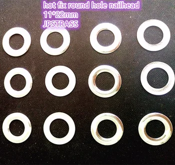 

flat back round hole hot fix nailesd size 11*22mm silver color 720 pcs each lot ,free shipping nailheads hot fix