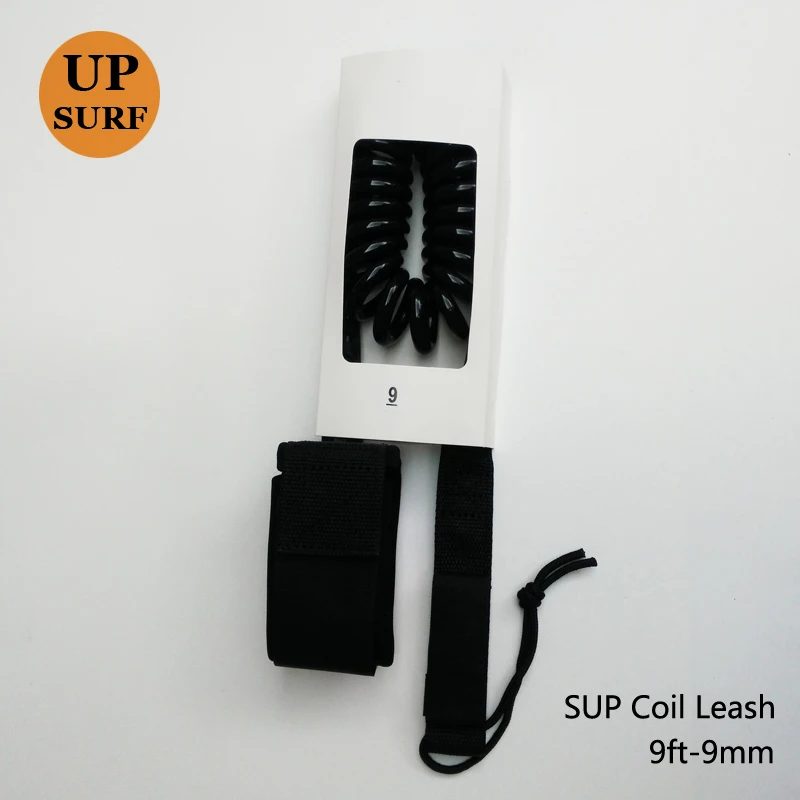 

Black Coiled Leash 10ft-9mm Leash Surf Surfboard Leash 6ft-12ft Leash