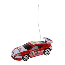 Мини RC пульт дистанционного управления гоночный автомобиль игрушки в напитке может 1:58(черный с оранжевой полосой