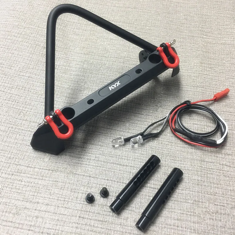 

1Set Aluminum Alloy Front Bumper Front Anti-collision Rod 2pcs While light Line For RC Simulated Crawler Cars Axial scx10 TRX-4