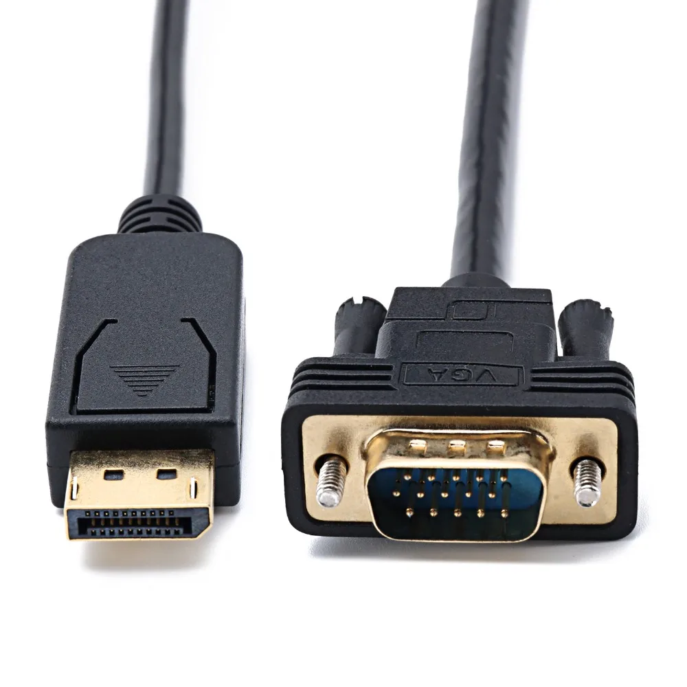 

Displayport to VGA male to male cable DP to VGA for computer HDTV projector adapter