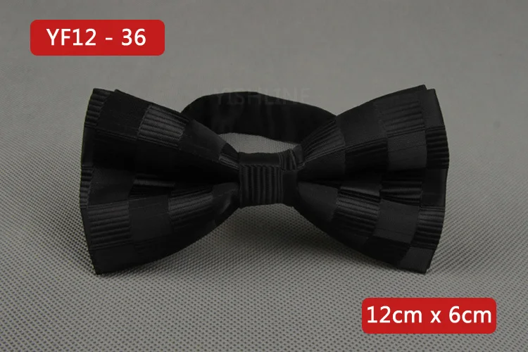 YISHLINE NEW Men's Bow Tie Gold Paisley Bowtie Business Wedding Bowknot Dot Blue And Black Bow Ties For Groom Party Accessories - Цвет: YF12-36