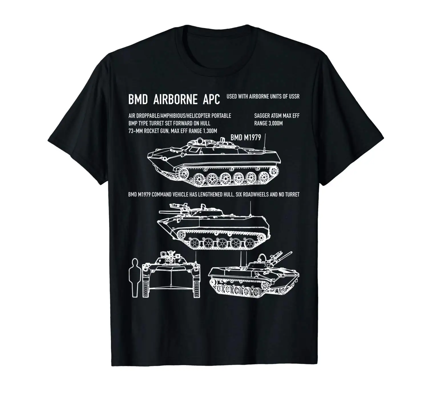 

2019 Fashion Bmd 1 Soviet Airborne Amphibious Apc Ifv T-Shirt Gift Tees