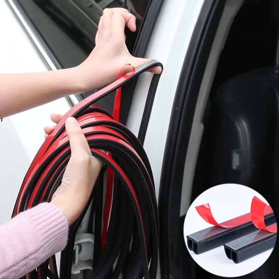 

5m B Shape Car Door Seal Strips Sticker Waterproof Sound Insulation Sealing Automotive Rubber Seal Strip for Car Edge Trim
