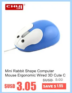 CHYI Usb Mini Computer Mouse Cute Bear Wired Optical PC Mause 3d Cartoon Animal Lovely Gift Portable Laptop Mice For Kids Girls