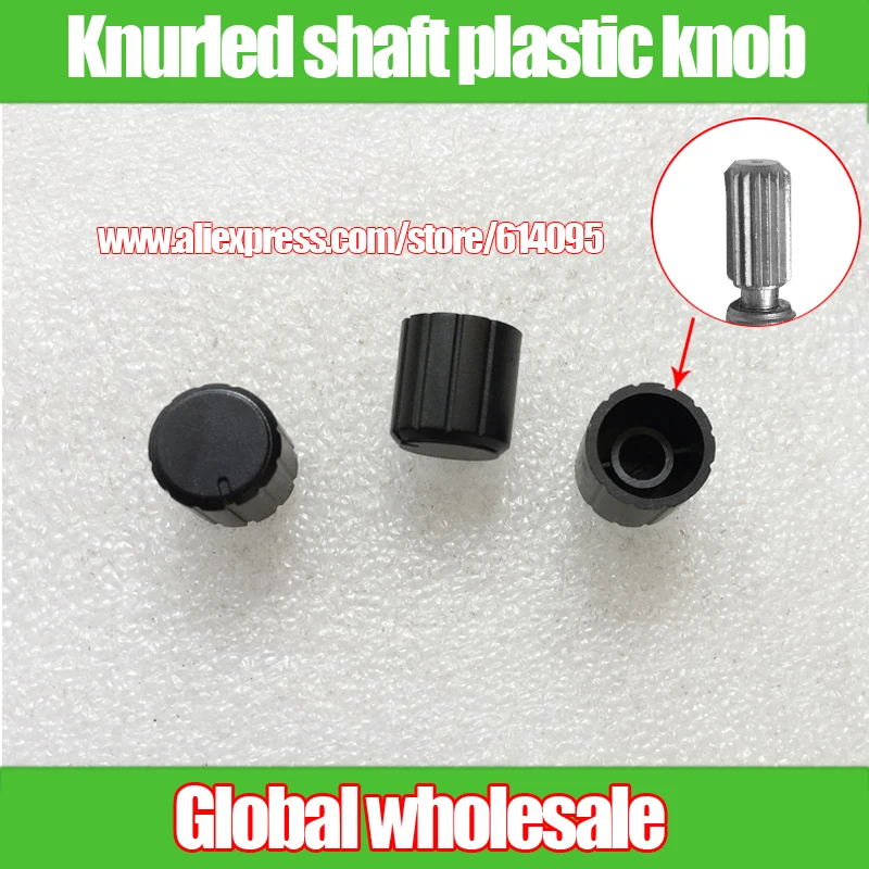 

10pcs rotary potentiometer encoder plastic knob cap / instrument switch knurling shaft knob switch inner hole 6mm
