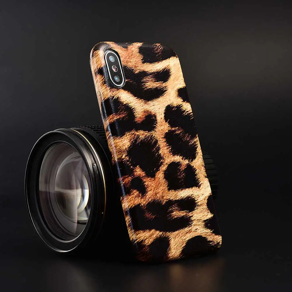 Boucho роскошный Леопардовый крокодил питон змеиная кожа ткань текстура чехол для телефона для iphone Xs MAX XR X 8 6 6s 7 plus чехол capa - Цвет: Leopard brown