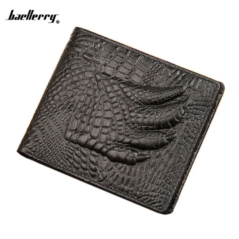 

New brand men's wallet high quality guarantee Designer's crocodile purse for male fashion short card purse coin bill wallet