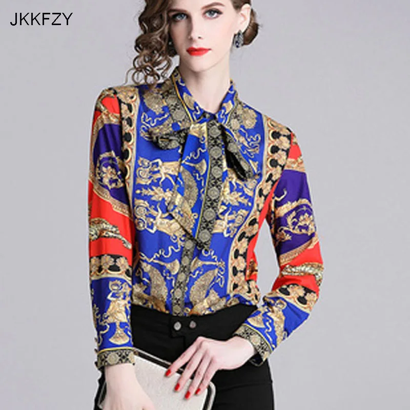 JKKFZY Women Shirt Elegant Casual Blouse 2018 Autumn Winter New Ladies Long Sleeve Tops Turn-down Collar Shirt JKKFZY Women Shirt Elegant Casual Blouse 2018 Autumn Winter New Ladies Long Sleeve Tops Turn-down Collar Shirt