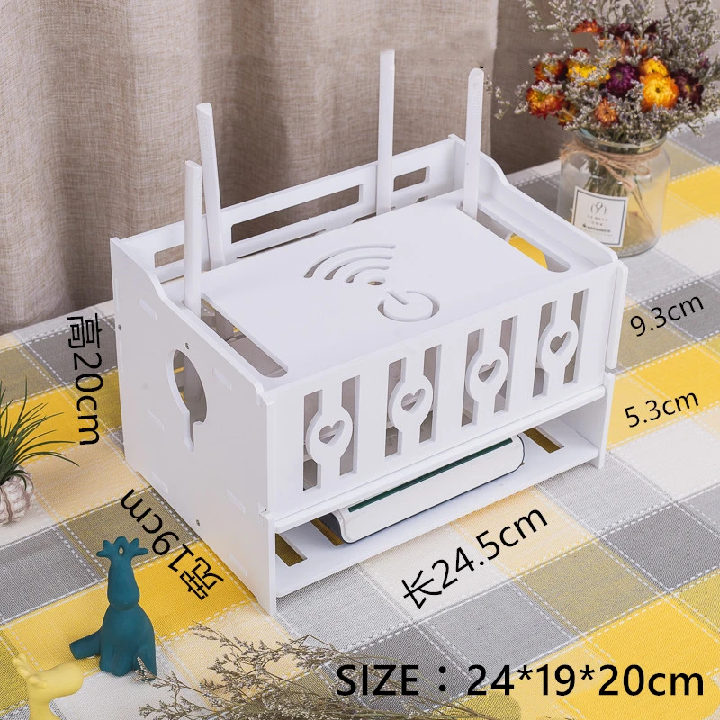 Wi-Fi роутер приемная коробка пробивая Проводная розетка Органайзер набор топ чехол рамка для размещения здоровья пластик украшение для гостиной - Цвет: M-Love