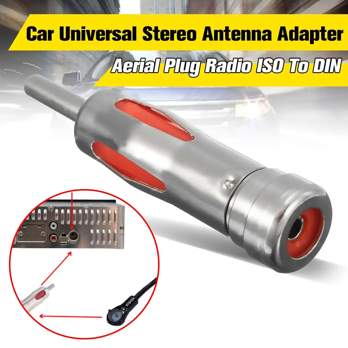 Универсальный ISO к DIN мужской Автомобильный авто радио стерео антенна адаптер Антенна Разъем адаптер автомобильный Стайлинг