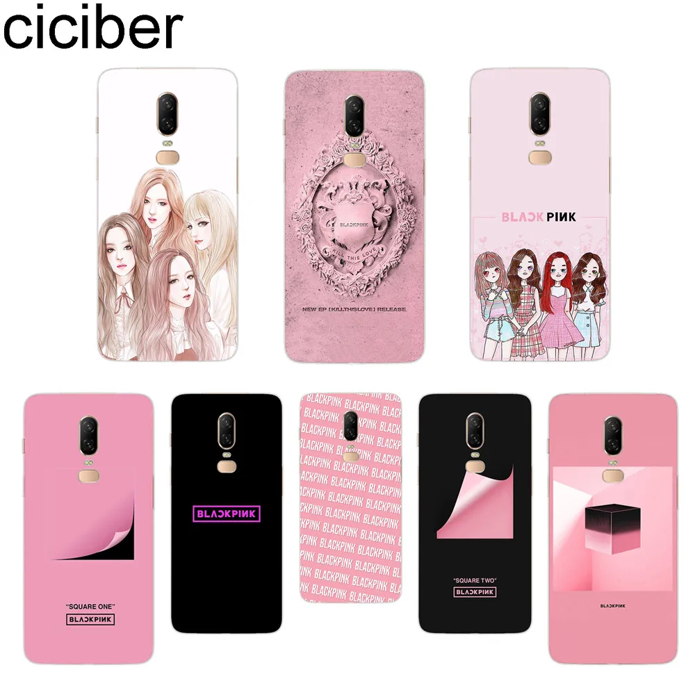 

ciciber BLACKPINK kpop Phone Case for Oneplus 6 5 T Soft TPU Back Clear Coque for 1+ 6 1+5 T BLACK PINK Mobile Cover Shell Capa