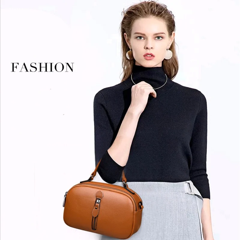 

2019 Real Bolsas Feminina Bolsos Mujer Rismit Handbag Women Handbags Simple Crossbody Bags Bag Leather Messenger Shoulder A8088
