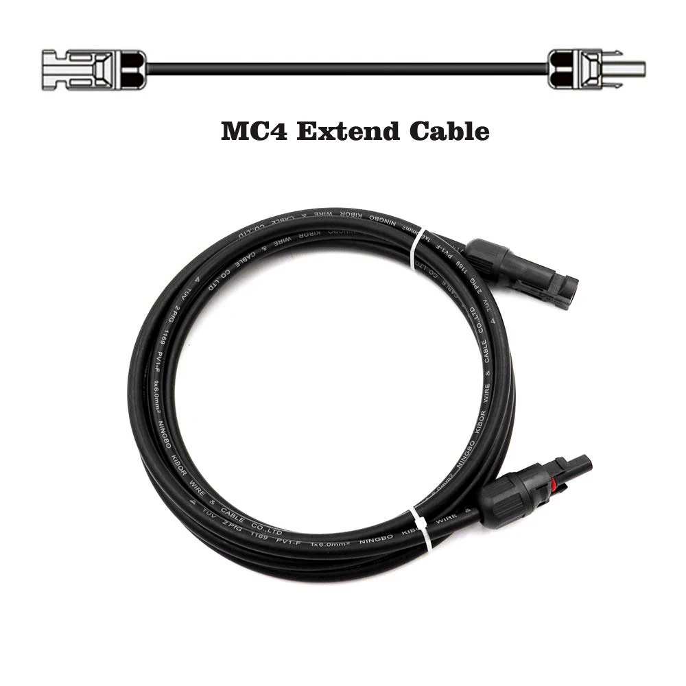 IP65 Солнечная удлинитель 40 футов черный 12AWG Панели солнечные Extension Cable провод с MC4 женский и мужской разъем