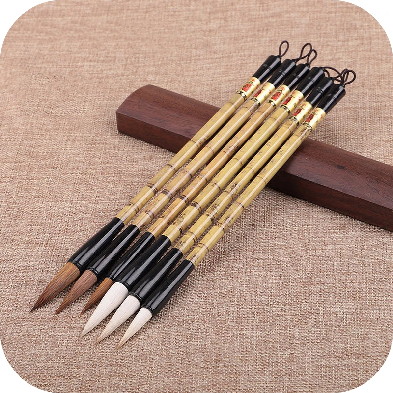 

High Quality Wolf Hair Calligraphy Brush Chinese Writing Paint Brush Artist Drawing Watercolor Painting Brushes School Supplies