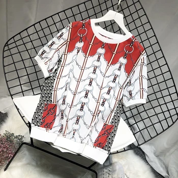 

2019 summer women short sleeve print blouses lady european print tops short sleeve woman print satin silk shirts tops