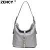 ZENCY Soft 100% véritable vache en cuir sacs à main petite fille femmes épaule concepteur messager bandoulière dames sac cartable Bolso ► Photo 1/6