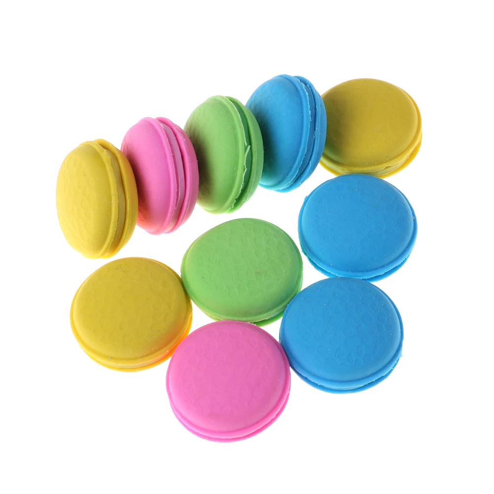

Cute Kawaii Colorful Cake Rubber Eraser Creative Macaron Eraser For Kids Student Gift Novelty Item