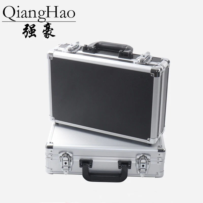 

Aluminum alloy Portable password toolbox multi-function Suitcase storage case Safety instrument equipment case with sponge