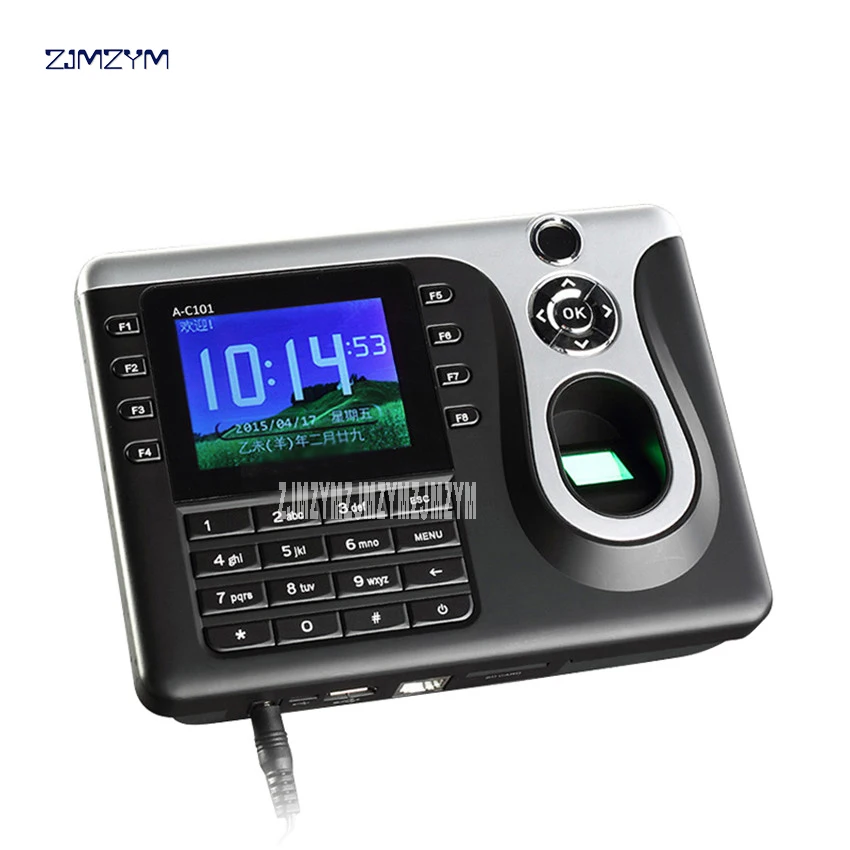 TCP/IP Biometric Fingerprint Time Clock Recorder Attendance Employee Electronic English Punch Reader Machine Realand A-C101 12V