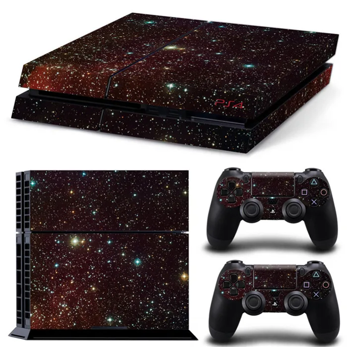 Galaxy Star Vinyl Skin Sticker Cover For Sony PS4 Console with 2 Controllers Decal For Ps 4 For Ds 4 Gamepad Joypad Joysticks 