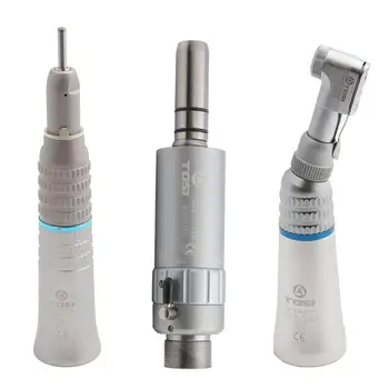 

TOSI Dental Low Speed Handpiece Kit Straight Contra Angle Air Motor Borden 2Holes TX-414A Air Turbine