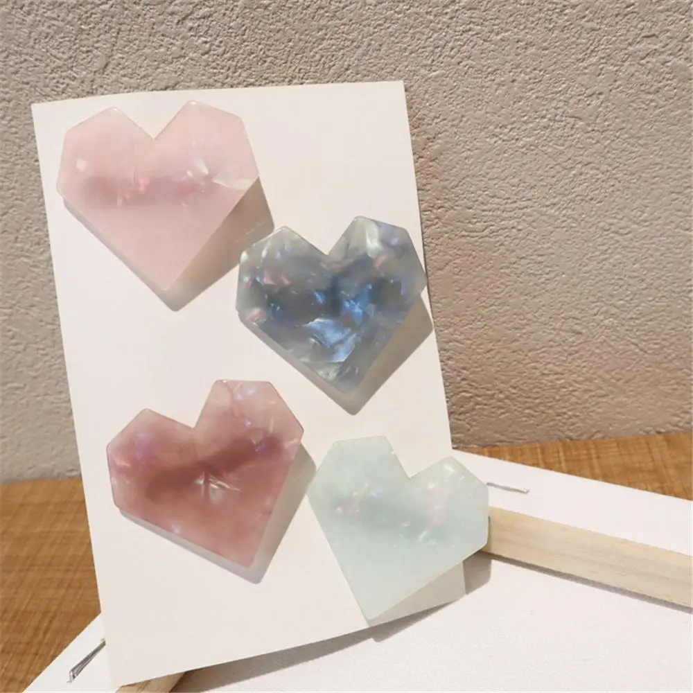

Women Acrylic Hairpins Barrettes Heart Headwear Geometric Hairgrips Korean Hair Accessories 2019 New