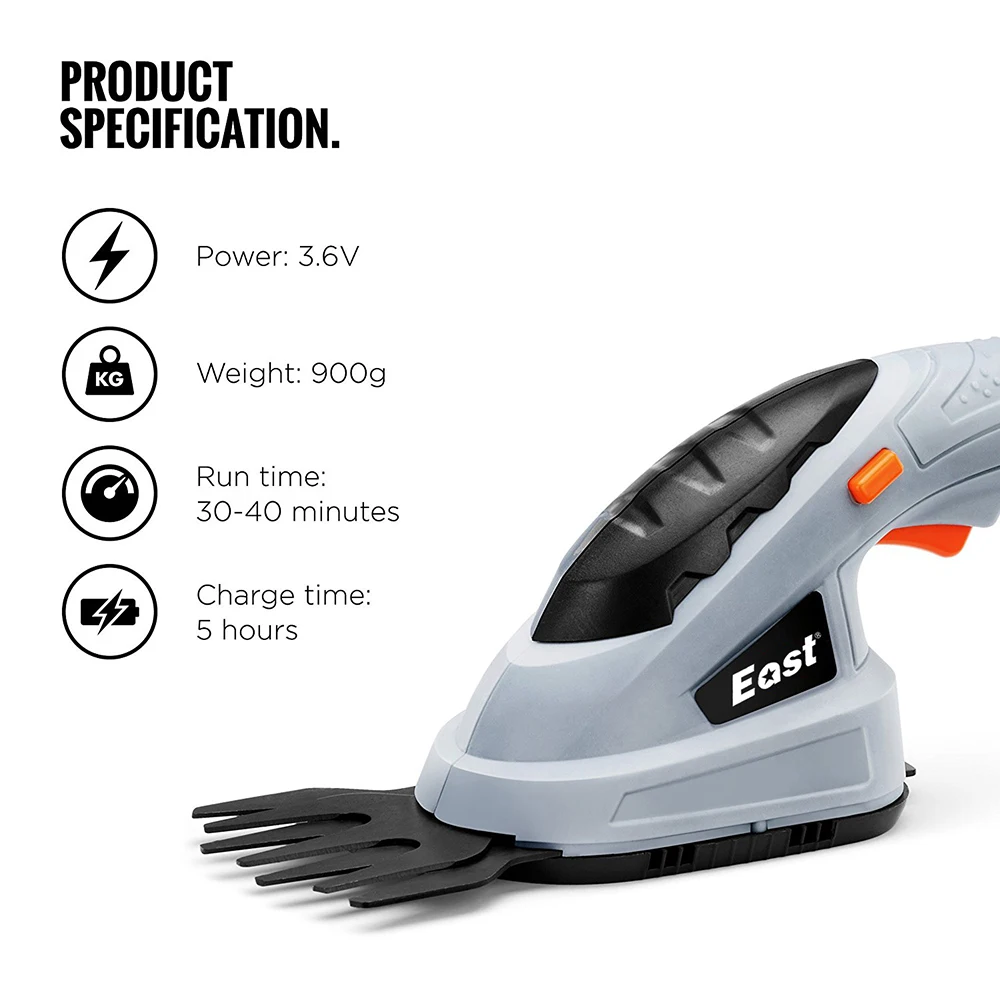East Garden Tools 3.6V Lithium 1500mAh Cordless Grass Trimmer Hedge Trimmer Pruning Shears Lawn Mower East Garden Tools 3.6V Lithium 1500mAh Cordless Grass Trimmer Hedge Trimmer Pruning Shears Lawn Mower