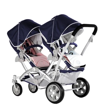 

EU high quality twin Baby Stroller Multi-functional luxury Two Child Stroller newborn baby Sitting And Lying Twins Cart