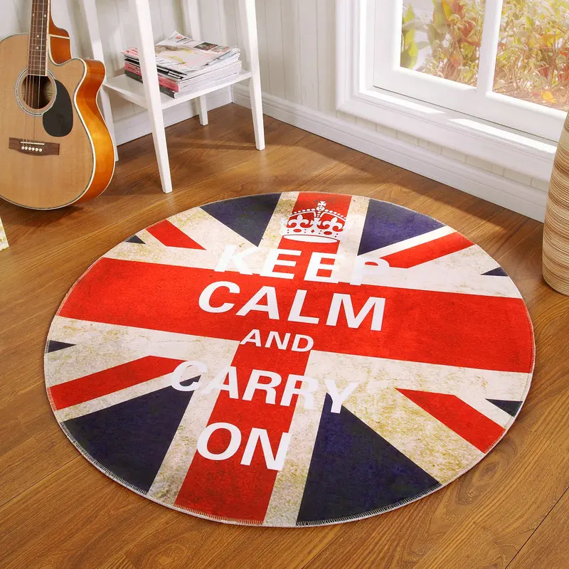 Retro England Round Carpets For Living Room Home Bedroom Rugs And Carpets Computer Chair Floor Mat Cloakroom Area Rug Kids Room Retro England Round Carpets For Living Room Home Bedroom Rugs And Carpets Computer Chair Floor Mat Cloakroom Area Rug Kids Room