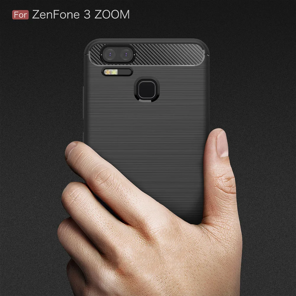 Carbon Fiber Case for ASUS ZenFone 3 Zoom Case ZE553KL Z01HDA Silicon Soft Cover for Asus ZenFone3 Zoom 3Zoom Phone Case Fundas