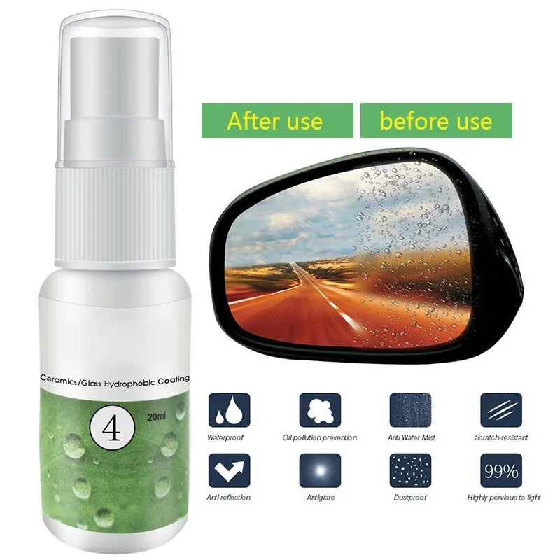 Ceramic/glass nano-hydrophobic coating anti-rain agent HGKJ-4-20ml Windshield Rainproof Agent Spray Car accessories