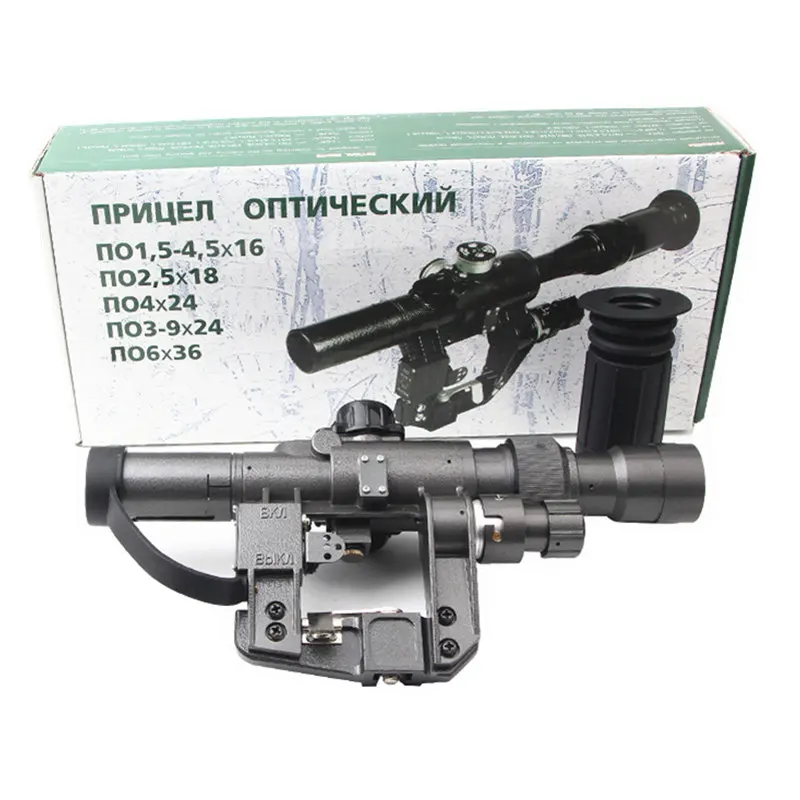 FIRECLUB Тактический драгунов 3-9x24 SVD первый фокальный самолет снайперская винтовка прицел подходит AK 47 красный свет прицел