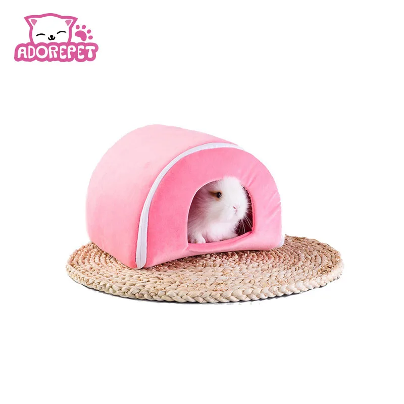 Winter Warm Fleece Guinea Pig Hamster House Bed Foldable Hedgehog