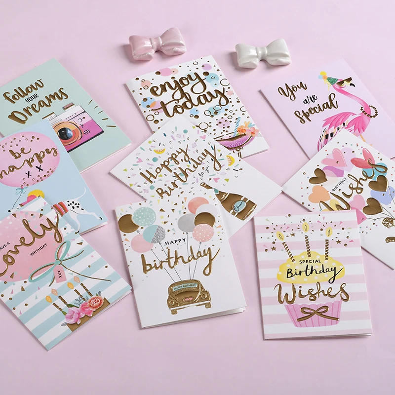 

Nine of the optional Creative birthday message CARDS Thanksgiving MINI card Motivational message card Candy color matching CARDS