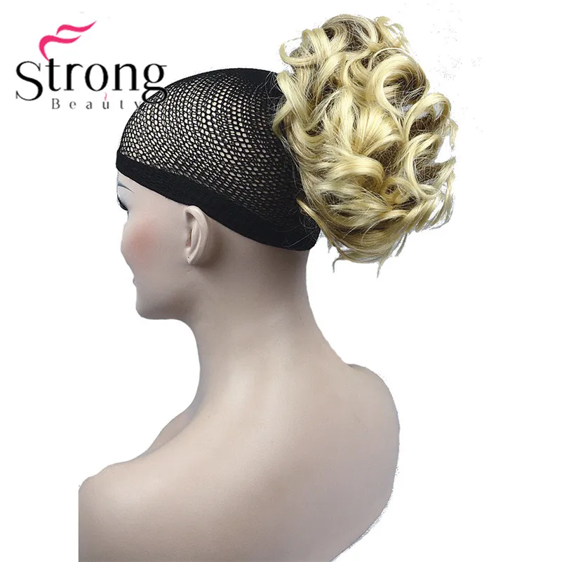 StrongBeauty Short Ponytail Hair Piece Extension Synthetic Hair Wavy Claw Clip In/on Hairpiece COLOUR CHOICES