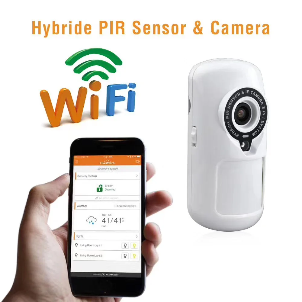 

433MHZ 1MP wifi camera two way Audio internal PIR sensor infrared wireless ip camera monitor Hybride PIR Sensor video recorder