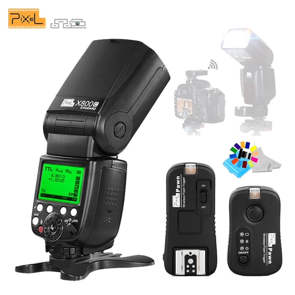 Для Canon EOS 7D 6D 5D 700D 650D DSLR камер Pixel X800C Беспроводная ttl HSS Вспышка Speedlite фонарик + TF 361