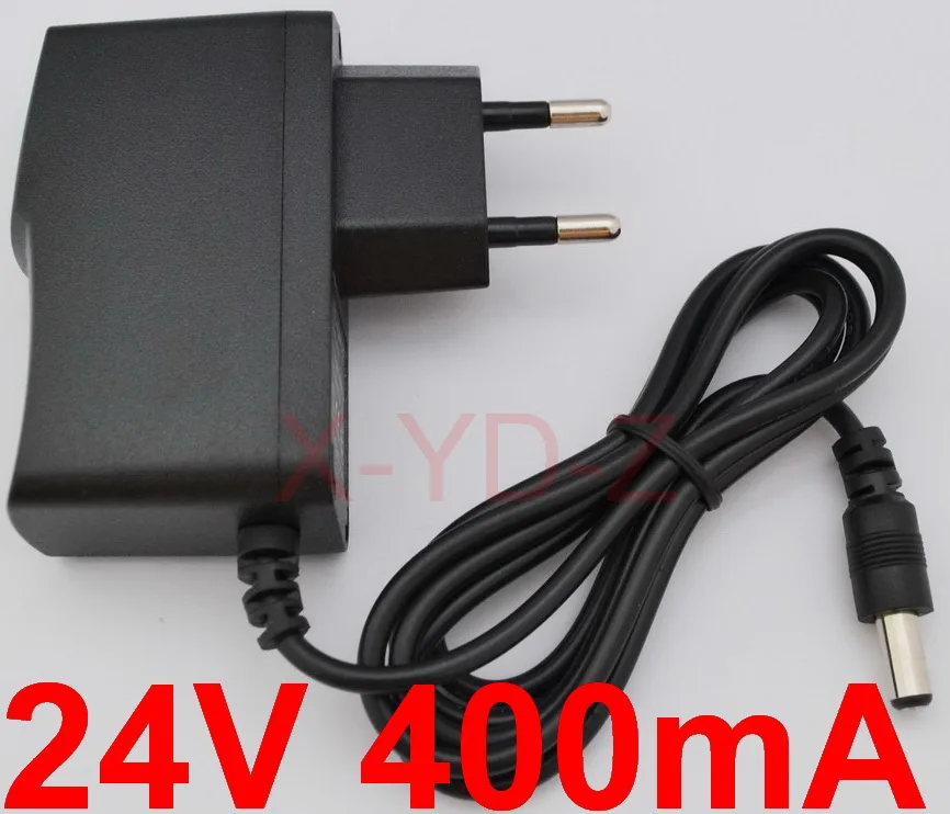 

1PCS High quality DC 24V 400mA IC program AC 100V-240V Converter Switching power adapter Supply EU Plug DC 5.5mm x 2.1-2.5mm